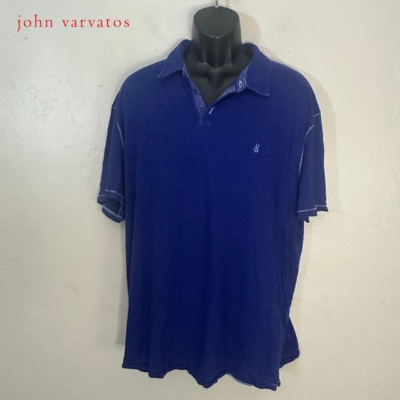 John Varvatos Peace Polo XXL Gently worn 100% cotton 25" armpit to armpit - Picture 1 of 6